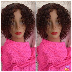 10" Bohemian virgin curly human hair glueless invisible part unit unprocessed